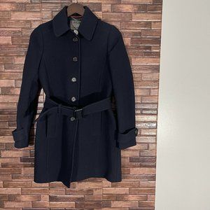 J. Crew Navy Wool Belted Coat